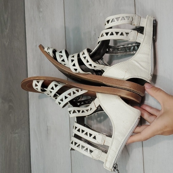 Circus by Edelman Womens Gladiator Ankle Zip Flats shoes sandals sz 9.5M - Picture 7 of 12